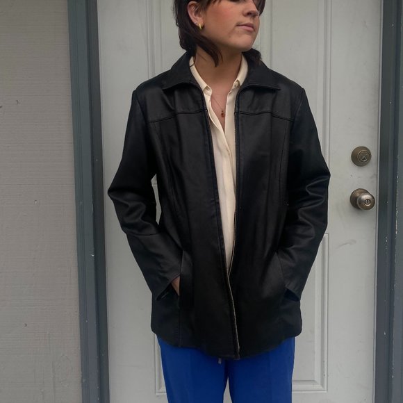 Leather Alfani Womens Jacket - Picture 5 of 5